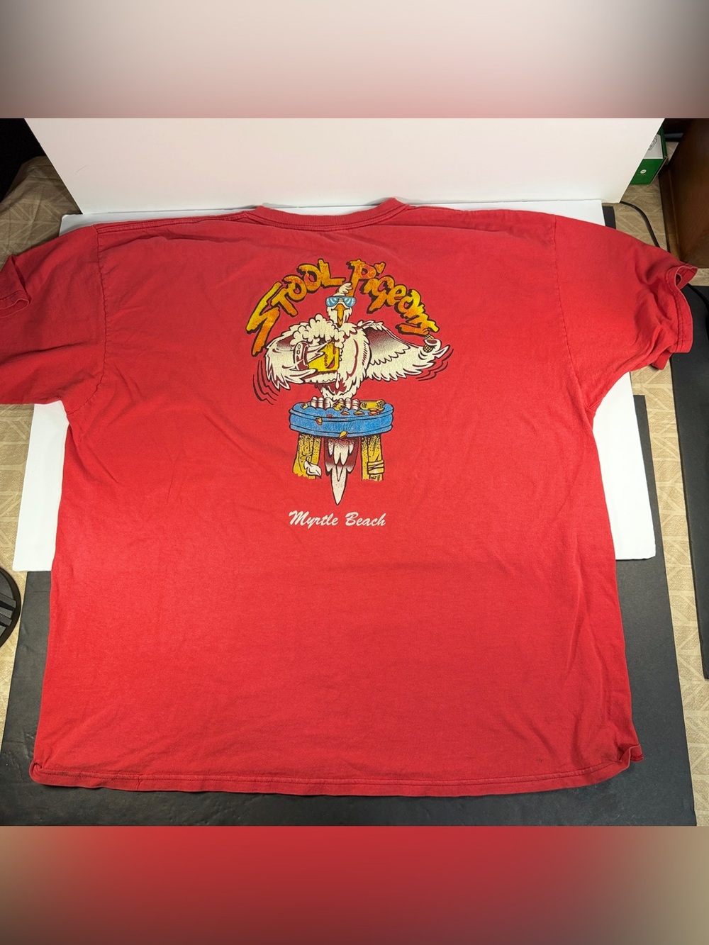 Vintage Stool Pigeons Myrtle Beach SC Red Tee XXL